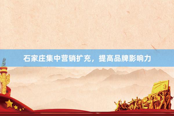石家庄集中营销扩充，提高品牌影响力