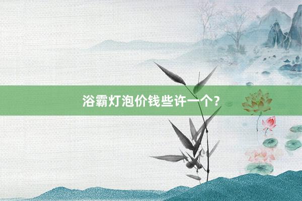 浴霸灯泡价钱些许一个？